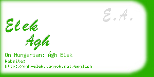 elek agh business card